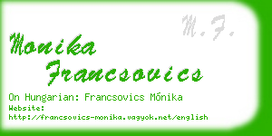 monika francsovics business card