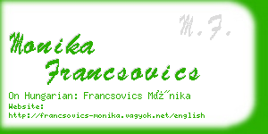 monika francsovics business card